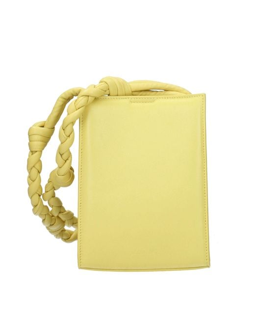Jil Sander Yellow Tangle Crossbody Bag Leather/Citrine