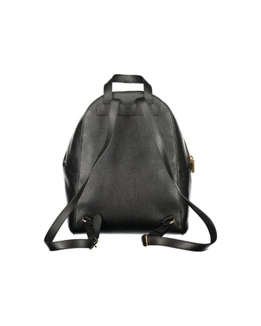Coccinelle Black Leather Backpack