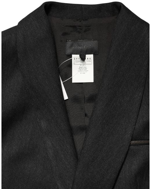 Exte Black Double Breasted Pants Blazer Jacket 2 Piece Suit