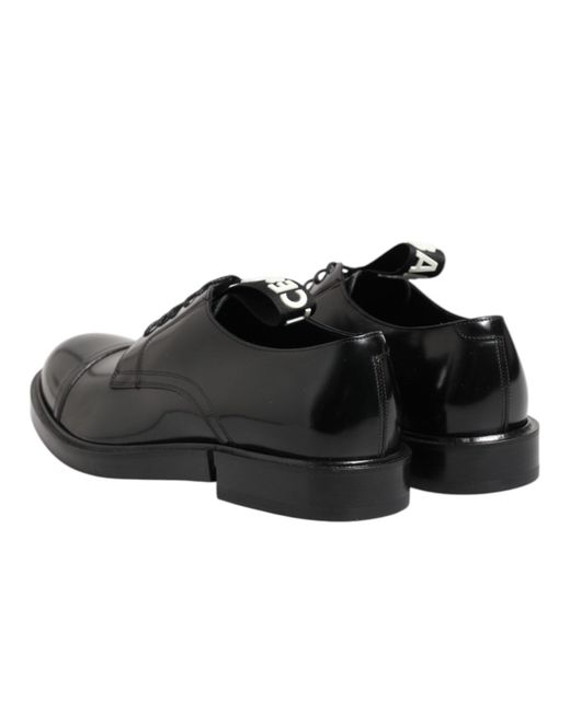 Dolce & Gabbana Black Leather Dress Lace Up Men Formal Shoes for men