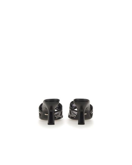 Gucci Gray Black Polyamide Mules
