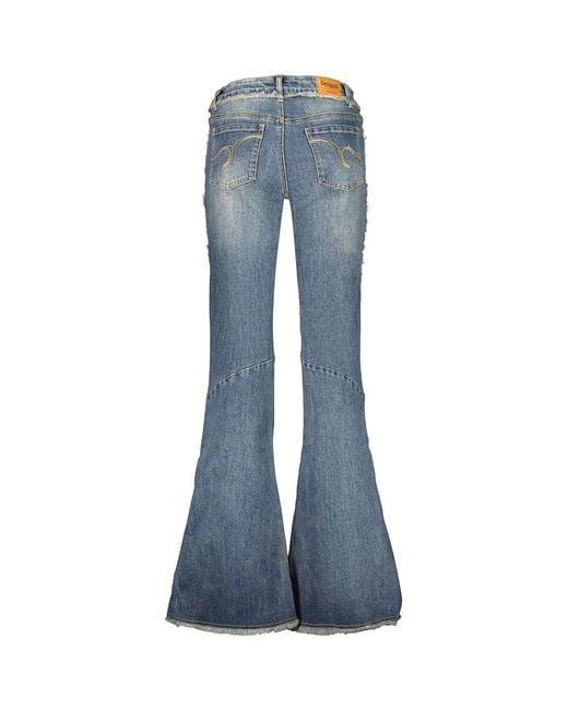 Desigual Blue Cotton Flared Jeans