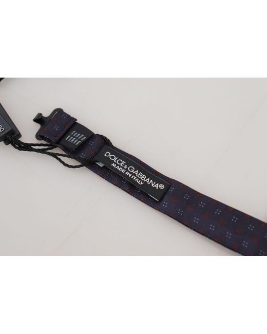 Dolce & Gabbana Black Elegant Silk Patterned Bow Tie for men