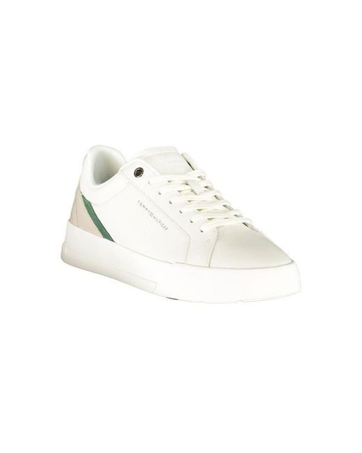 Tommy Hilfiger Metallic Bianco Polyurethane Uomo Sneaker for men