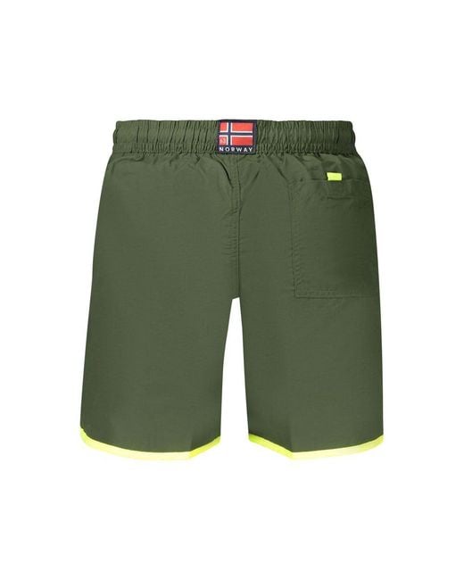 Norway 1963 Green Polyamide Men's Shorts for men