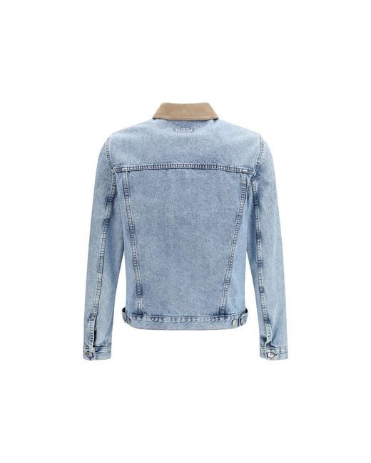 Brunello Cucinelli Blue Cotton Denim Jacket for men