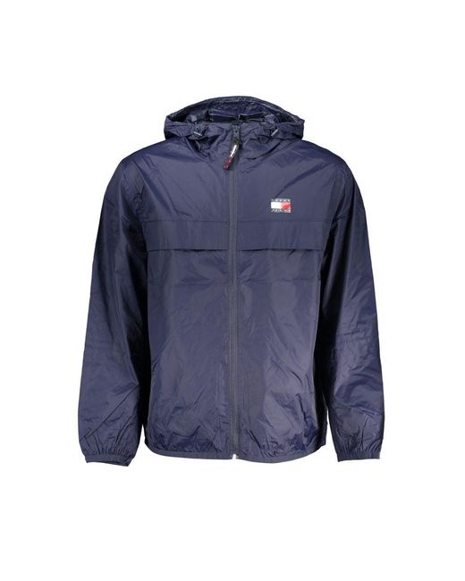 Tommy Hilfiger Blue Eco-Conscious Long Sleeve Waterproof Jacket for men