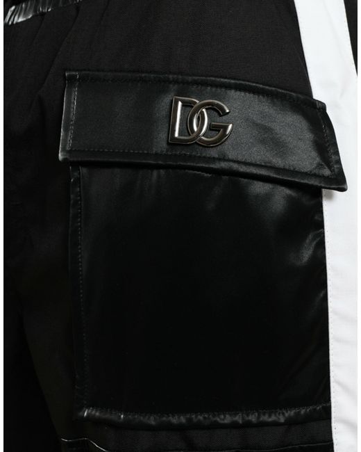 Dolce & Gabbana Black Nylon Cargo Jogger Sweatpants Pants for men