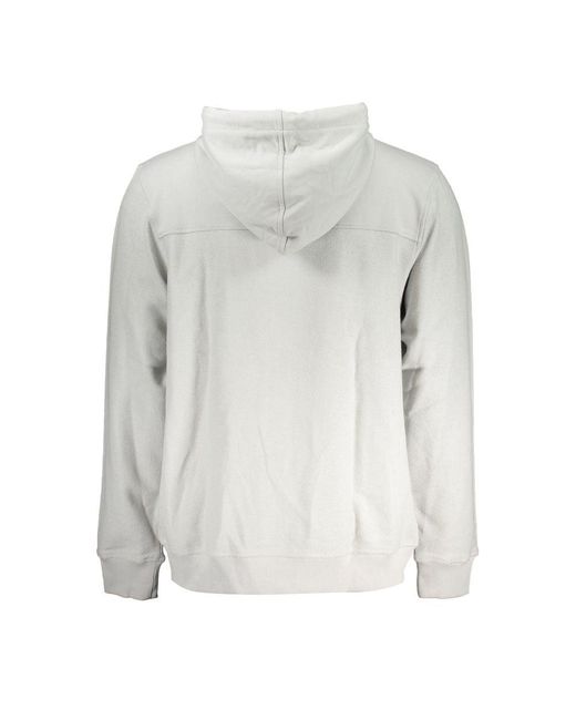K-Way Gray Chic Hooded Cotton Sweatshirt With Contrast Details for men