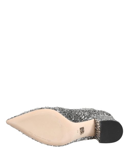 Dolce & Gabbana Gray Silver Sequined Short Boots Stretch Shoes