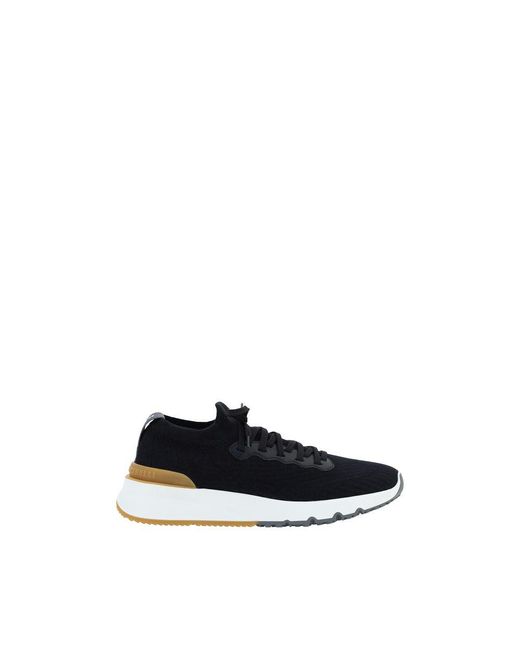 Brunello Cucinelli Blue Black Rubber Athletic Sneakers for men