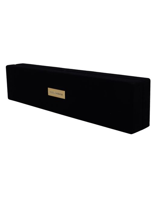 Dolce & Gabbana Black Elegant Velvet Jewelry Storage Box