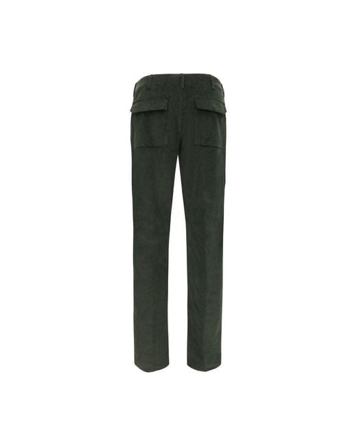 Etro Green Bicolor Cotton Casual Pants for men
