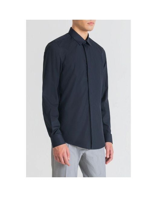 Antony Morato Blue Cotton Shirt for men