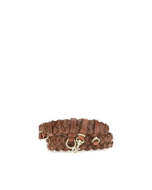 Miu Miu Brown Calf Leather Bos Taurus Regular Belt