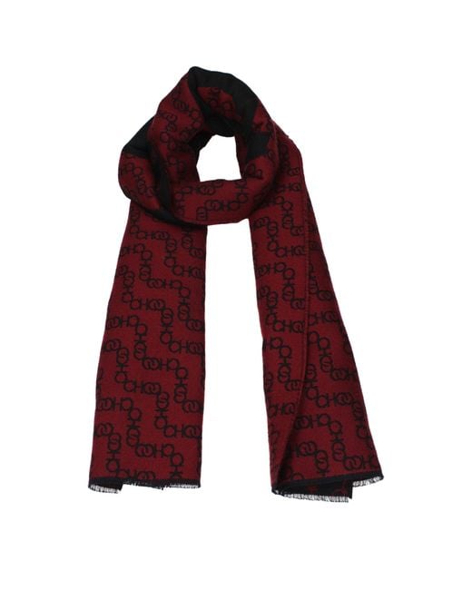 Jimmy Choo Red Laila Scarves Lana/Burgundy