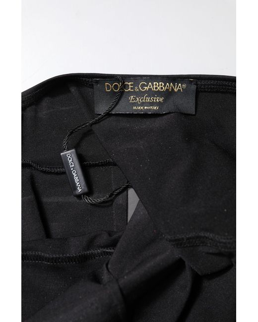 Dolce & Gabbana Black Sleeveless Bodycon Jumpsuit Dress
