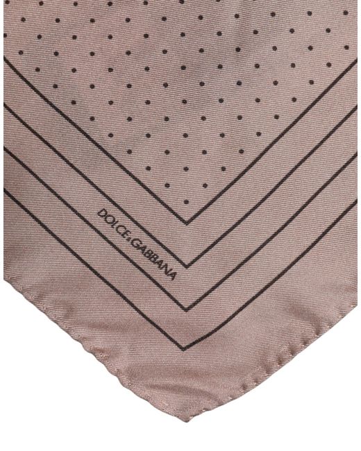 Dolce & Gabbana Purple Polka Dot Border Pocket Square for men