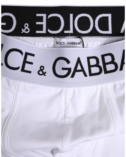 Dolce & Gabbana White Cotton Stretch Regular Boxer Underwear Elastane Clothing for men