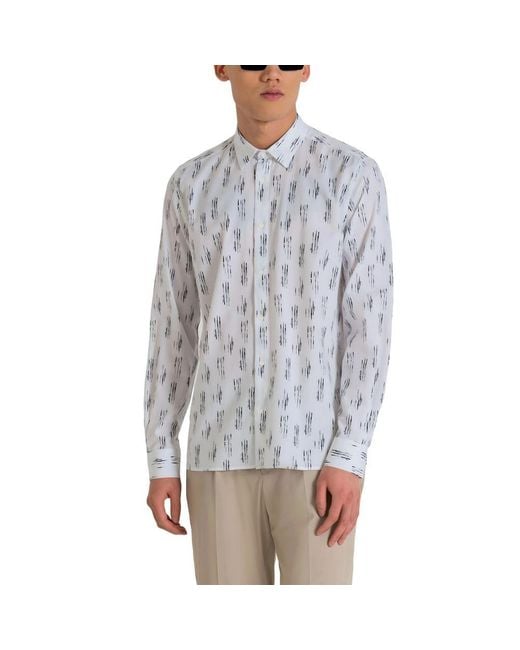 Antony Morato Blue Viscose Shirt for men