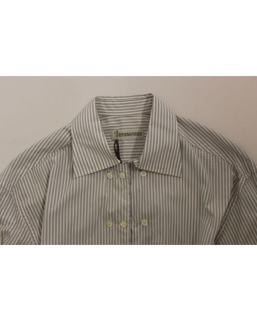 Ermanno Scervino Striped Regular Fit Shirt White Sig10176 for men