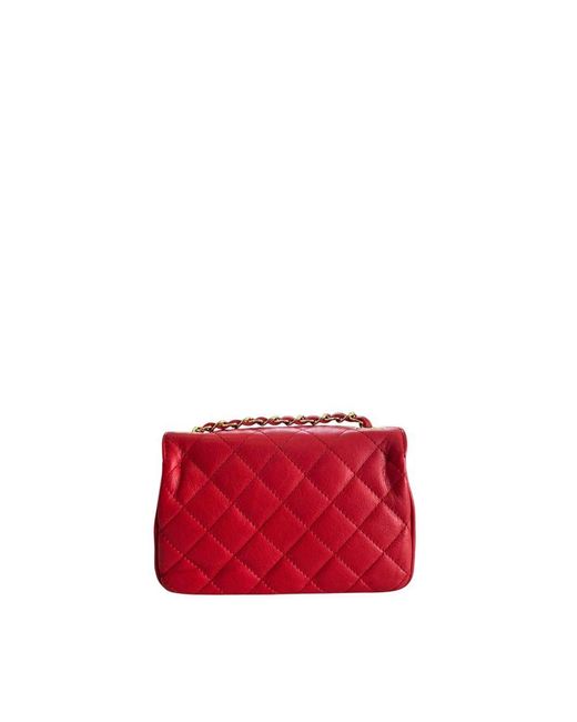 Baldinini Red Leather Crossbody Bag