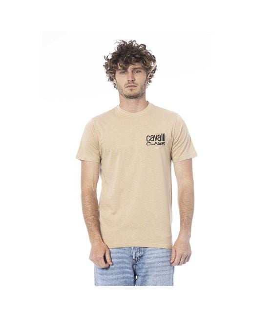 Roberto Cavalli Natural Cotton T-Shirt for men