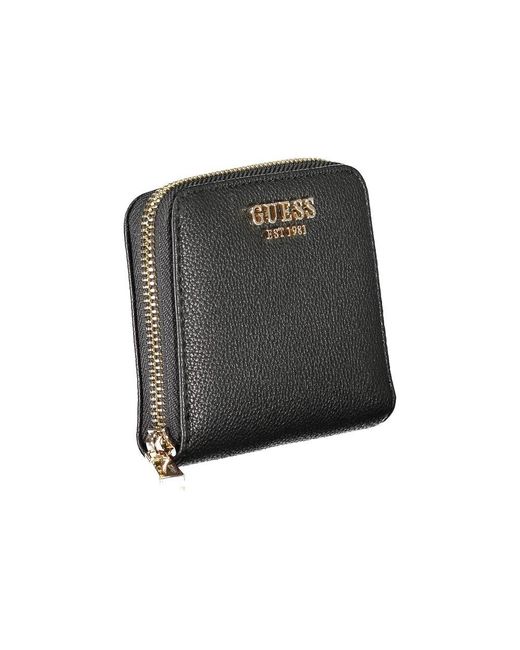 Guess Gray Black Polyethylene Wallet for men