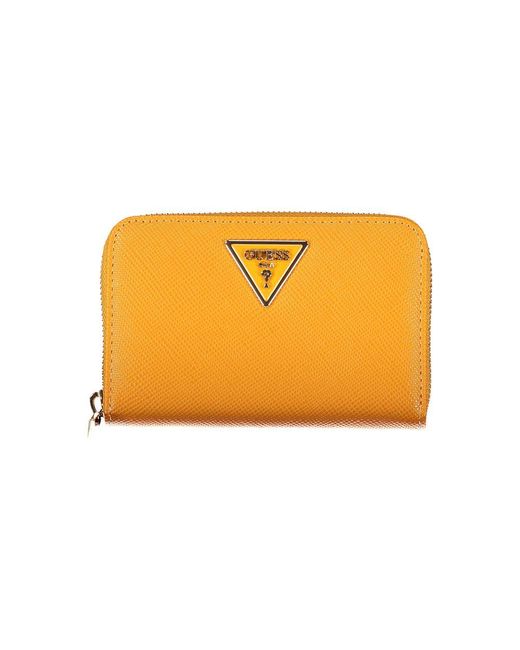 Guess Orange Chic Laurel Wallet With Multiple Compartments
