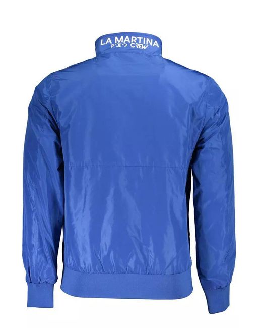 La Martina Blue Polyester Jacket for men