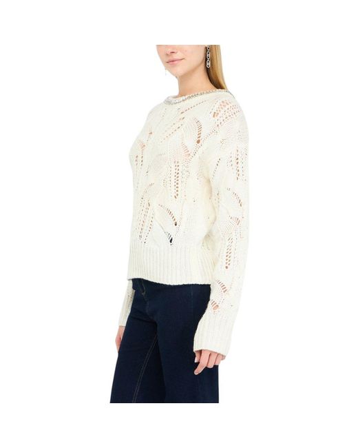 Liu Jo White Marabou Sweatshirt