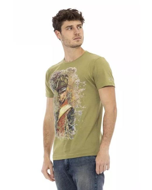 TRUSSARDI ACTION Green Cotton Men T for men