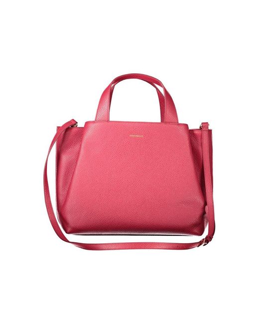 Coccinelle Pink Red Leather Handbag