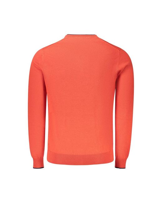 North Sails Pink Red Cotton Men Sweater for men
