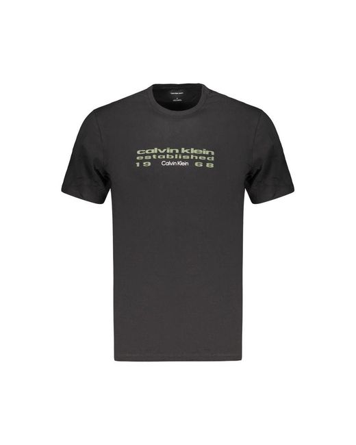 Calvin Klein Black Cotton Men's T for men