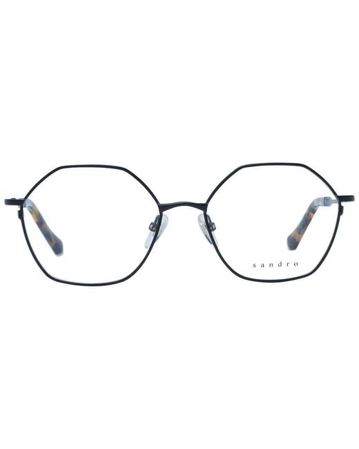 Sandro Metallic Black Stainless Steel Glasses (frames) for men