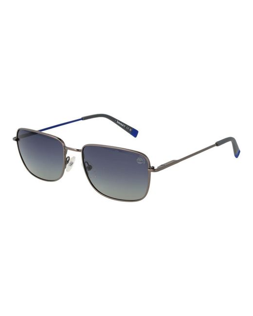 Timberland Blue Gray Metal Sunglasses for men