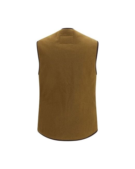 Barbour Green Brown Marabou Sleeveless Jacket for men