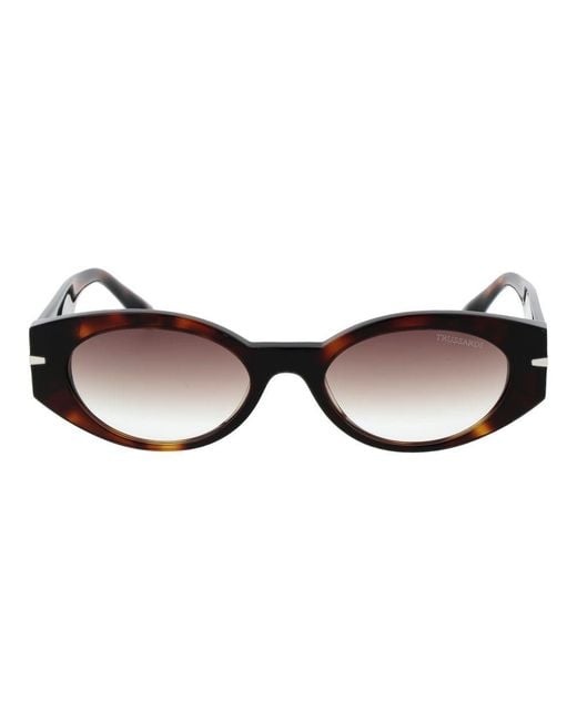 Trussardi Brown Acetate Sunglasses