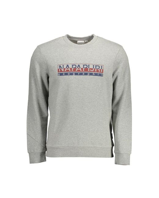 Napapijri Gray Cotton Sweater for men