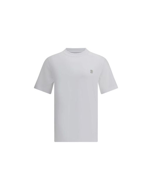 Brunello Cucinelli Gray Logoed T for men