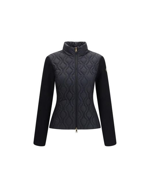Moncler Blue Black Cotton Shell Jacket