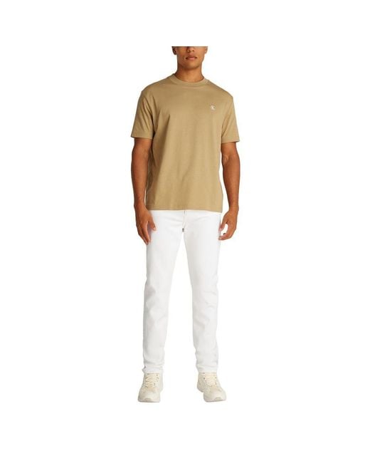 Calvin Klein White Cotton Skinny Jeans for men