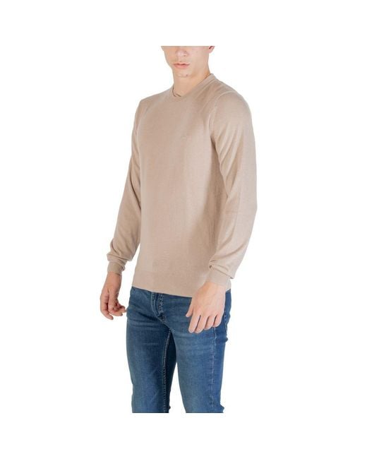Guess Blue Beige Polyester Sweatshirt for men