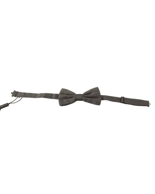 Dolce & Gabbana Black Elegant Silk Bow Tie for men