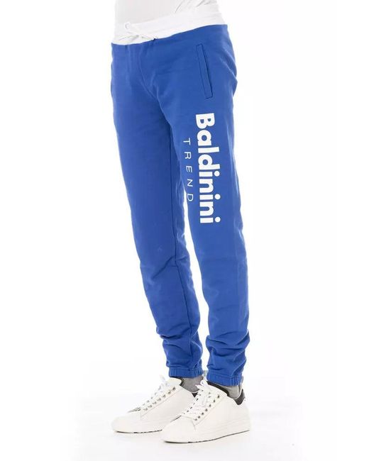 Baldinini Blue Elegant Fleece Sport Pants for men