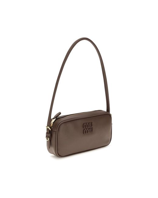 Miu Miu Brown Calf Leather Bos Taurus Wallet