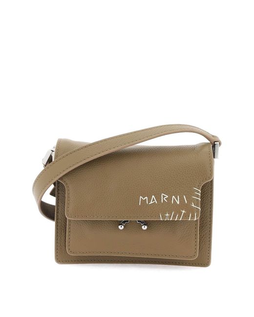 Marni Brown Mini Soft Trunk Shoulder Bag