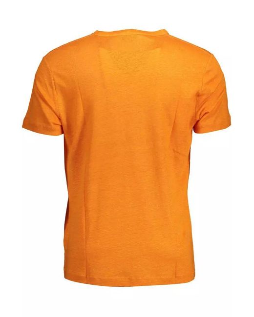 Gant Orange Linen T-shirt for men