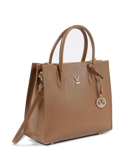 19V69 Italia by Versace Brown Leather Tote Bag